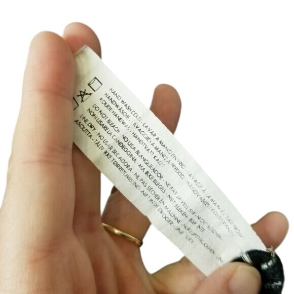 Lumiere Size M Striped Black & White Long Sleeve Top Tie Hem Casual Basic Boxy - Picture 5 of 10